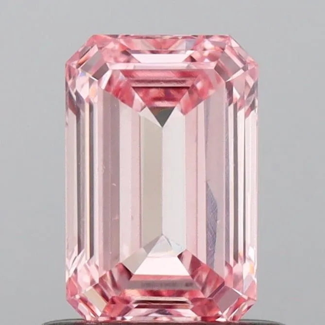 0.74ct Emerald Lab Grown Diamond (Colour Fancy Intense Pink, Clarity VS2, IGI Certified)